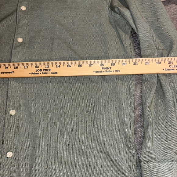 UNTUCKit Slim Fit Long Sleeve Shirt Mens Large Sage Green Coolmax Cotton Blend - Picture 4 of 5